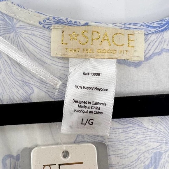 L*Space Kellen Dress in Hibiscus Tie Front Maxi Dress Floral Boho Size Large - Picture 7 of 8